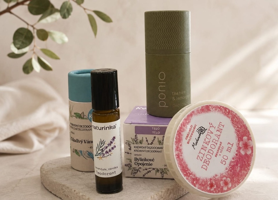 Přírodní deodoranty v Bezobaláči – tuhé, krémové a roll-on deodoranty - Medarek, Naurinka, Kvitok, Ponio